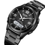 SKMEI 2459 Analog Digital World Time Sports Watch - black/black