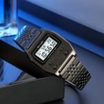 SKMEI 2460 Classic Retro Stainless Steel Digital Watch - black - Image 2