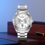 SKMEI 2503 Digital Tachymetre Countdown Timer Watch - silver/silver/white/steel - Image 2