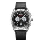 SKMEI 2503 Digital Tachymetre Countdown Timer Watch - silver/black/white/leather