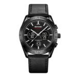 SKMEI 2503 Digital Tachymetre Countdown Timer Watch - black/black/black/leather