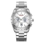 SKMEI 2503 Digital Tachymetre Countdown Timer Watch - silver/silver/white/steel