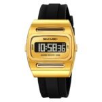 SKMEI 2563 Solar Powered Digital Watch - gold - Image 3