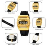 SKMEI 2563 Solar Powered Digital Watch - gold - Image 8