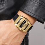 SKMEI 2563 Solar Powered Digital Watch - gold - Image 7