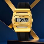 SKMEI 2563 Solar Powered Digital Watch - gold - Image 6