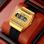 SKMEI 2563 Solar Powered Digital Watch - gold - Image 2