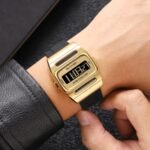 SKMEI 2563 Solar Powered Digital Watch - gold - Image 4