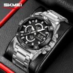SKMEI 2593 Heavy Duty Digital Chronograph Sports Watch - silver - Image 2