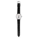 SKMEI 9308 Moon Phase Roman Leather Watch - silver/black - Image 6