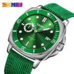 SKMEI 9328 Analog Quartz Nylon Strap Casual Watch - green - Image 2