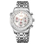 SKMEI 9333 Analog Chronograph Stainless Steel Watch - silver/silver - Image 2